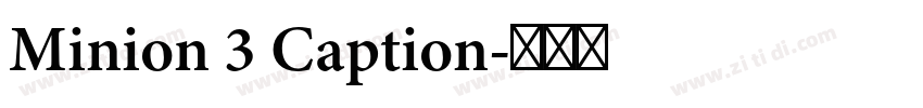 Minion 3 Caption字体转换